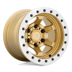 Black Rhino – OFFSHOOT BEADLOCK – Gold – 15″x10″ -38mm – Summer Wheels – 1510FFT-86140L12